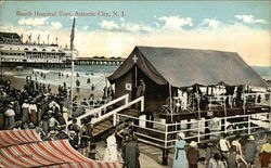 Beach Hospital Tent Atlantic City, NJ Postcard Postcard