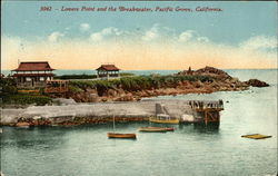 Lovers Point and the Breakwater Pacific Grove, CA Postcard Postcard