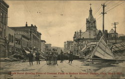 Wreckage After Flood, March 1913 Postcard