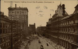 Government Square Looking Toward Fountain Postcard