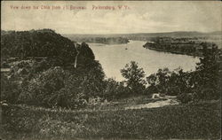 View Down the Ohio from Fort Boreman Parkersburg, WV Postcard Postcard