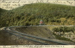 Deep Fill Curve of the Tyrone and Clearfield Branch of the Penn R.R Postcard