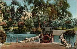 Winter in Eastlake Park Los Angeles, CA Postcard Postcard