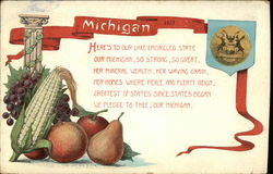 Michigan 1857 Postcard Postcard