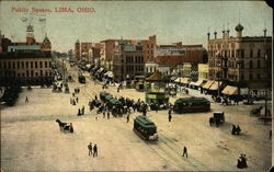 Public Square Lima, OH Postcard Postcard