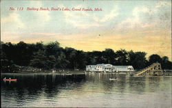 Bathing Beach, Reed's Lake Grand Rapids, MI Postcard Postcard