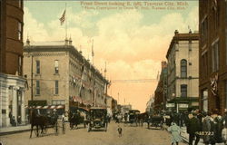 Front Street Looking East Traverse City, MI Postcard Postcard