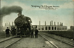 Engine and G.T. Round House Durand, MI Postcard Postcard