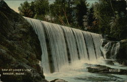 Dam at Lovers Leap Bangor, ME Postcard Postcard