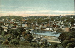 Bird's Eye View of Town Catskill, NY Postcard Postcard