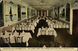 Williams' Cafe - Banquet and Assembly Hall Toronto, ON Canada Ontario Postcard Postcard