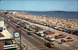 Ocean Boulevard, the Beach and Sea Shell Hampton Beach, NH Postcard Postcard