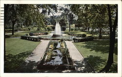 Kellogg Park and Fountain Postcard