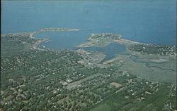 Scituate Harbor Aerial View Massachusetts Postcard Postcard