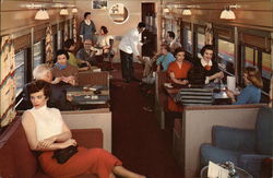 Leisure Moments Pass Pleasantly on The Challenger Domeliner Trains, Railroad Postcard Postcard