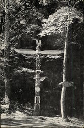 Camp Miniwanca, American Youth Foundation - Totem Pole Stony Lake, MI Postcard Postcard