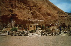 Hole 'N The Rock Home - Rock Garden and Entrance Moab, UT Postcard Postcard