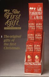 The First Gift - Gold, Frankincense and Myrrh Advertising Postcard Postcard