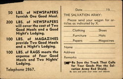 The Salvation Army Social Service Dept. for Waste Paper and Clothing Redondo Beach, CA Postcard Postcard