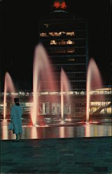 New York International Airport, Idlewild - Fountains and Arrival Building Postcard