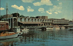 Greenwich Harbor Motor Inn Connecticut Postcard Postcard