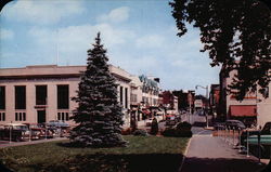 Business Section - View from Station looking up Elm Street Westfield, NJ Postcard Postcard