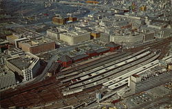 Bird's-eye View of the Marunouchi and Otemachi Business Area as Seen From East Side of Tokyo Station Japan Postcard Postcard