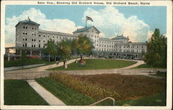 Saco Ave., Showing Old Orchard House Postcard