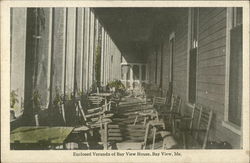 Enclosed Veranda of Bay View House Postcard