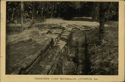 Trenches, Camp McClellan Anniston, AL Postcard Postcard