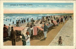 Bathing in Midwinter, Florida Postcard