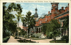 Tampa Bay Hotel Entrance and Grounds Postcard