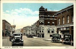 River Street Manistee, MI Postcard Postcard