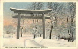 Torii From Japan Soo, MI Postcard Postcard