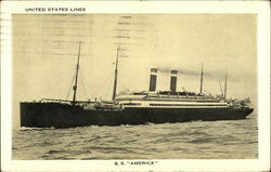 S.S. America Steamers Postcard Postcard