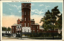 Street View of The Armory Tonawanda, NY Postcard Postcard