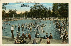 Swimming Pool in Garfield Park Cleveland, OH Postcard Postcard