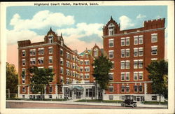 Highland Court Hotel Hartford, CT Postcard Postcard