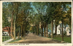 South Union Street, Rockland, Mass Postcard