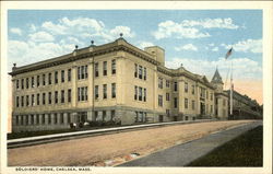 Street View of Soldiers' Home Chelsea, MA Postcard Postcard