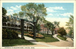 Entrance to Soldiers' Home Chelsea, MA Postcard Postcard