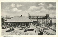 Railroad Station Ayer, MA Postcard Postcard