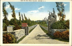 Exit to the Swiss Village Postcard