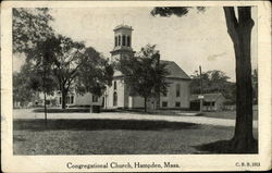 Congregational Church Hampden, MA Postcard Postcard