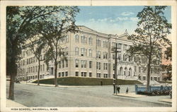 High School Haverhill, MA Postcard Postcard