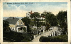 Grounds of Manisses Hotel Block Island, RI Postcard Postcard