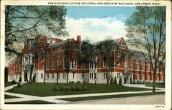 The Michigan League Building, University of Michigan Postcard