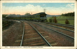 Memphis Special Traveling Through Virginia Railroad (Scenic) Postcard Postcard