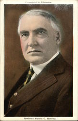 President Warren G. Harding Presidents Postcard Postcard