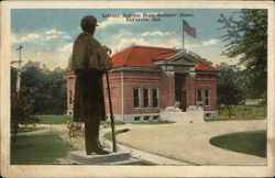 Library, Indiana State Soldiers Home Postcard